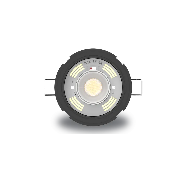 Plafonnier Downlight Horace, 6W, Cct, Encastré Ø68Mm,Ip65,Blanc,Sensor Pir
