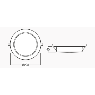Downlight Horus 25W 8 Cct Chan