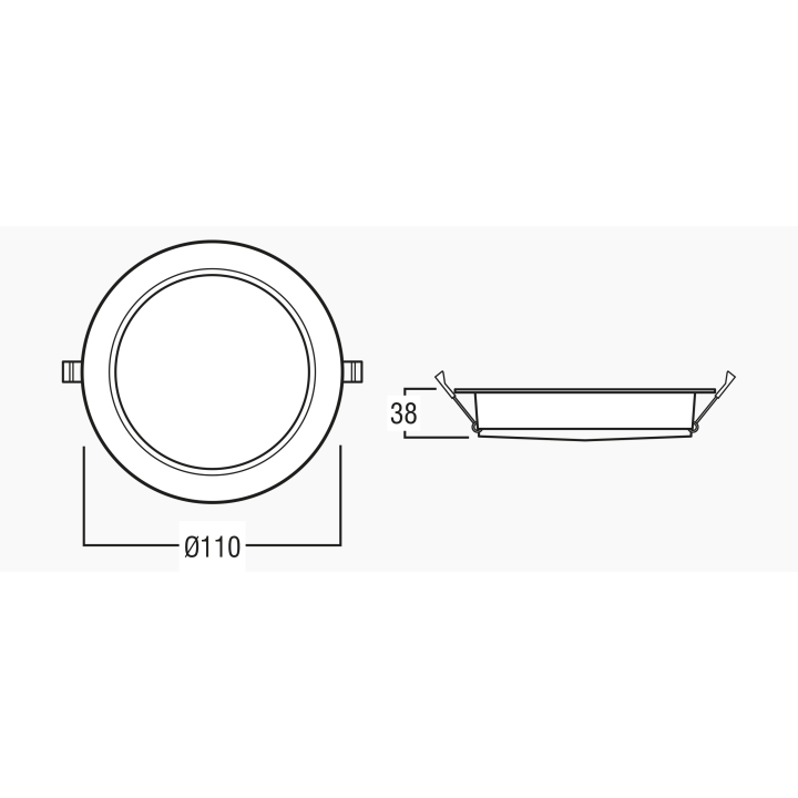 Downlight Horus 10W 3'' Cct Ip54 Blanc Cut-Out 90-95Mm