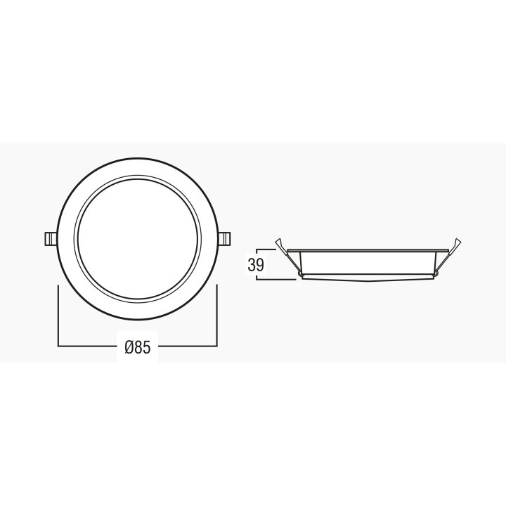 Downlight HORUS 7W 2.5'' CCT IP54 Blanc Cut-out 70-75mm