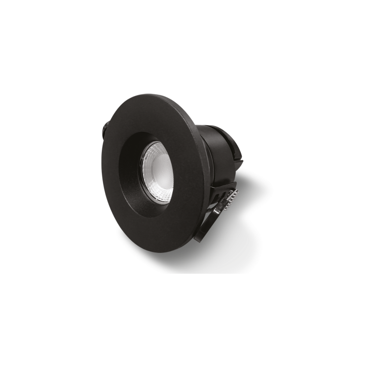 Downlight HECTOR, IP65,CCT changing,encastr. Ø68mm,finition noir