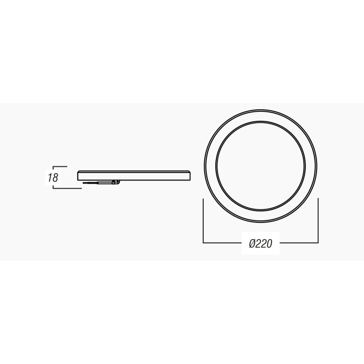 Downlight FULLSMART 18W,CCT,encastrement adaptable,sans détecteu
