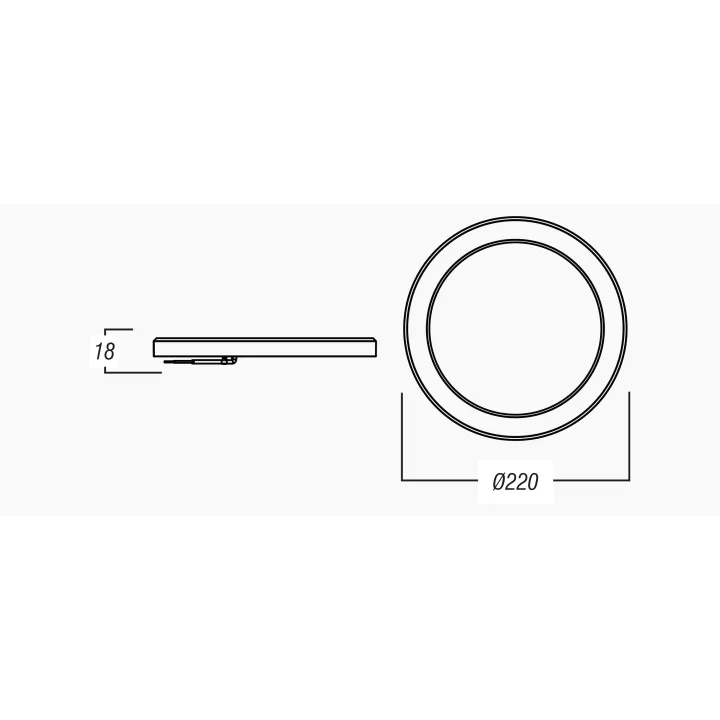 Plafonnier Downlight Fullsmart 18W, Cct, Encastrement Adaptable, Sans Détecteur