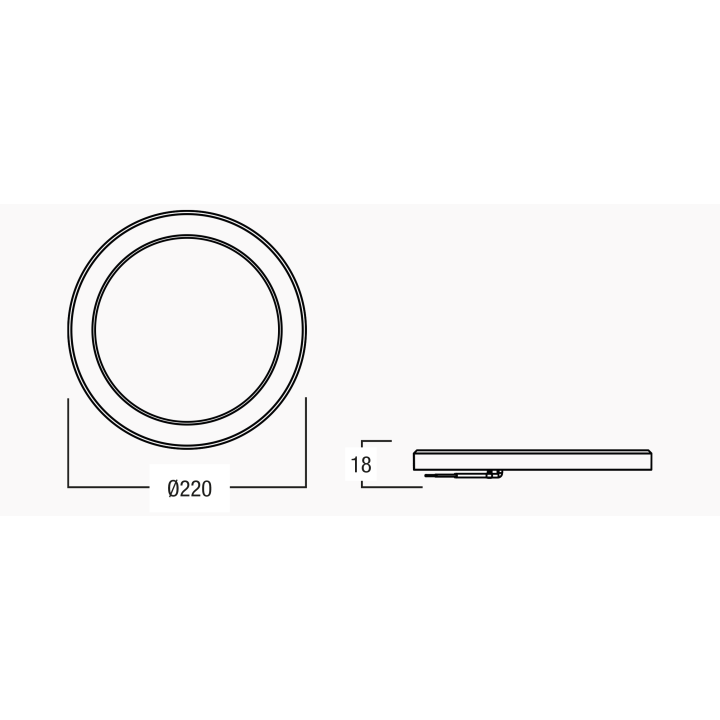 Downlight FULLSMART 18W,CCT,encastrement adaptable,sans détecteu