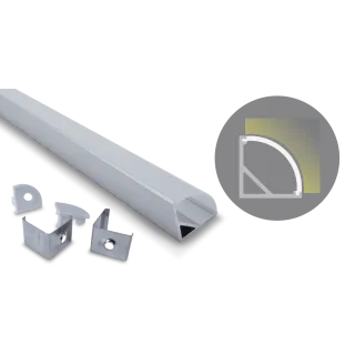 Profilé Aluminium Dangle, 2000Mm, Diffuseur Opale, Pour Ruban 10Mm