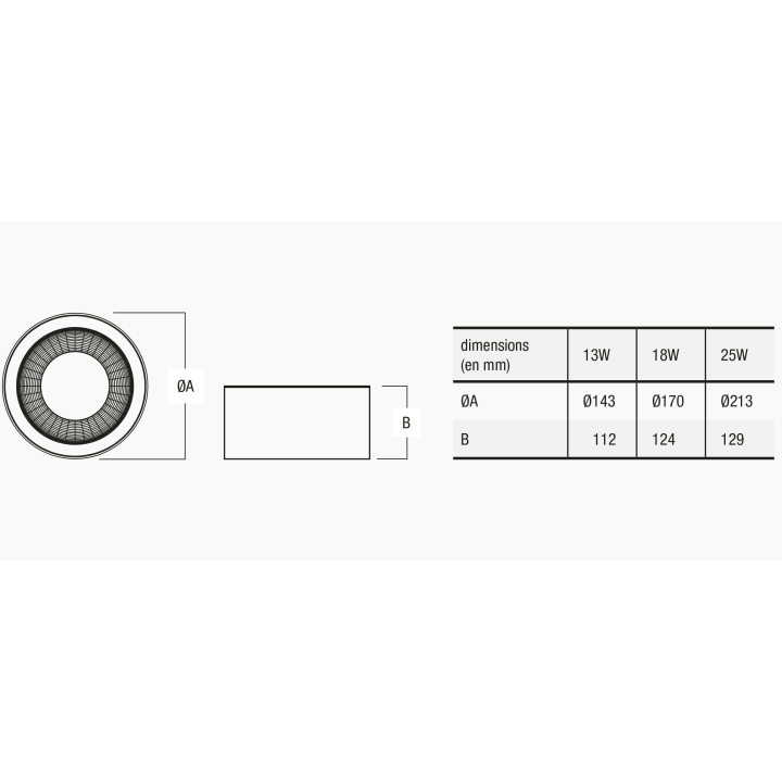 SPEQTRIS Downlight SUNSET 13W CCT changing
