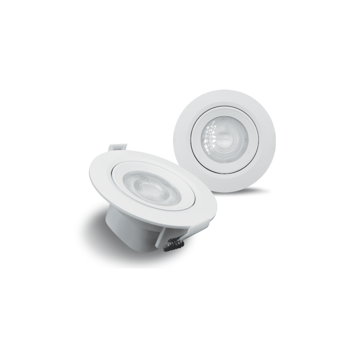 Spot HARMONY CCT,7 watts,dim.Triac,encas.Ø70mm,blanc dynamique(D
