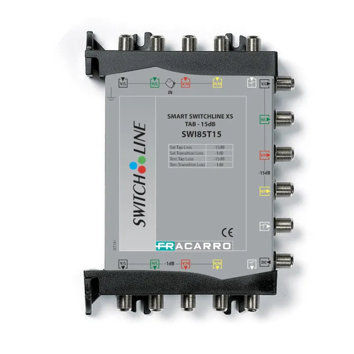 Dérivateur 4 Bis + Terrestre, 2 Voies (1 Voie -15Db) Passage Courant
