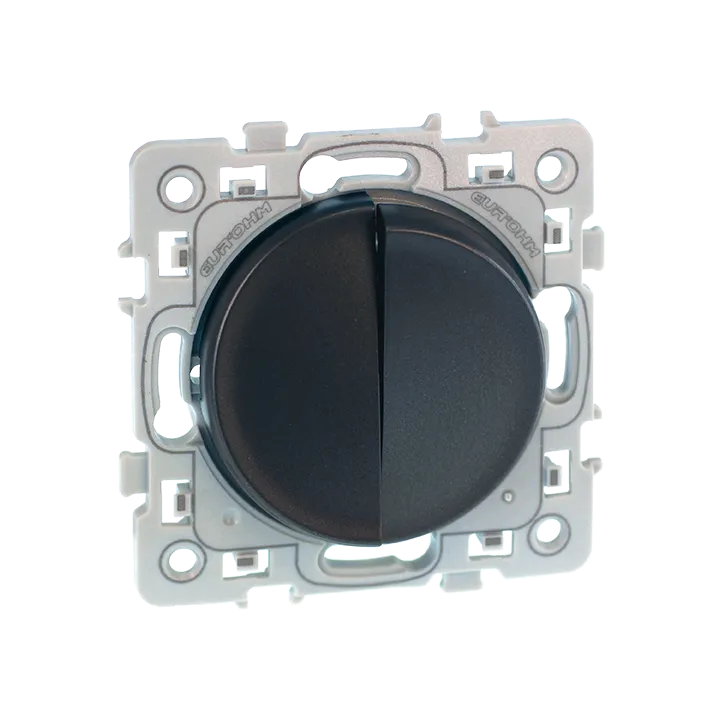 Square Double Interrupteur Va Et Vient Anthracite Vulcain