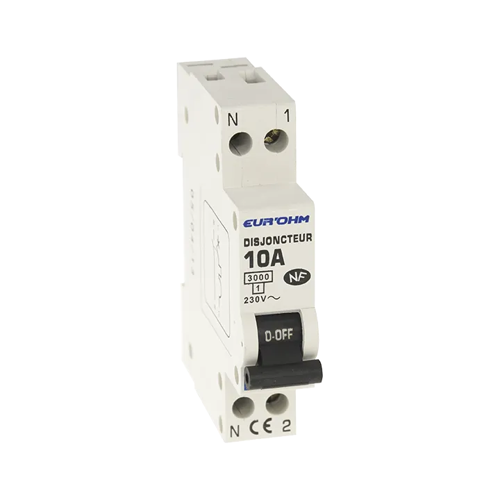 Disjoncteur 1P+N 10A Nf Courbe C Connexion Vi Haut/Ba 3Ka