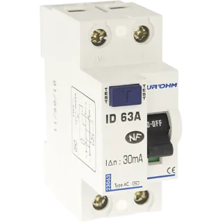 Interrupteur Différentiel 63A 1P+N 30Ma Classe Ac