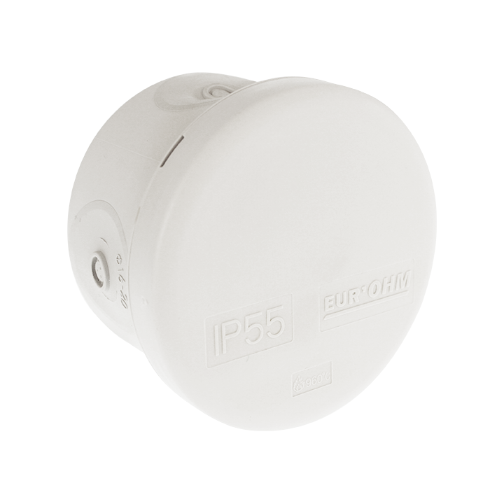 Bte étanche ronde IP55 650° diam 160x40mm 4 passe-fils (D)