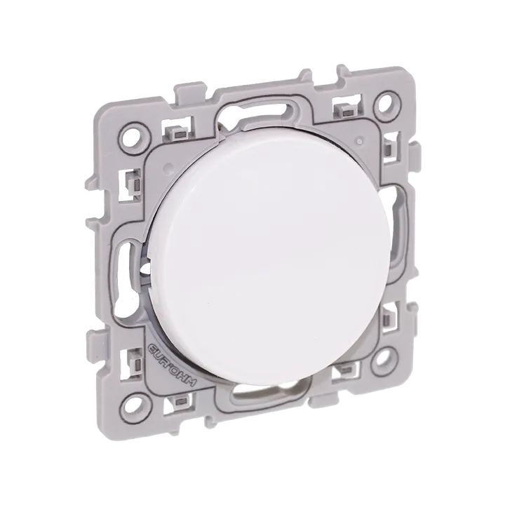 Square Poussoir 10A Lum. Ou Tém. Blc