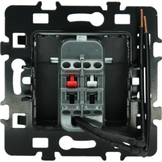 Bouton Poussoir Porte-Étiquette Lumineux ( Voyant Rouge)Anthracite