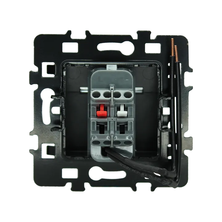 Bouton Poussoir Porte-Étiquette Lumineux ( Voyant Rouge)Anthracite