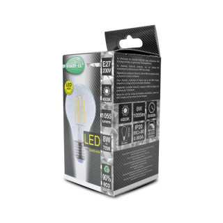 FIL COB BULB E27 8W 4000K CLAI