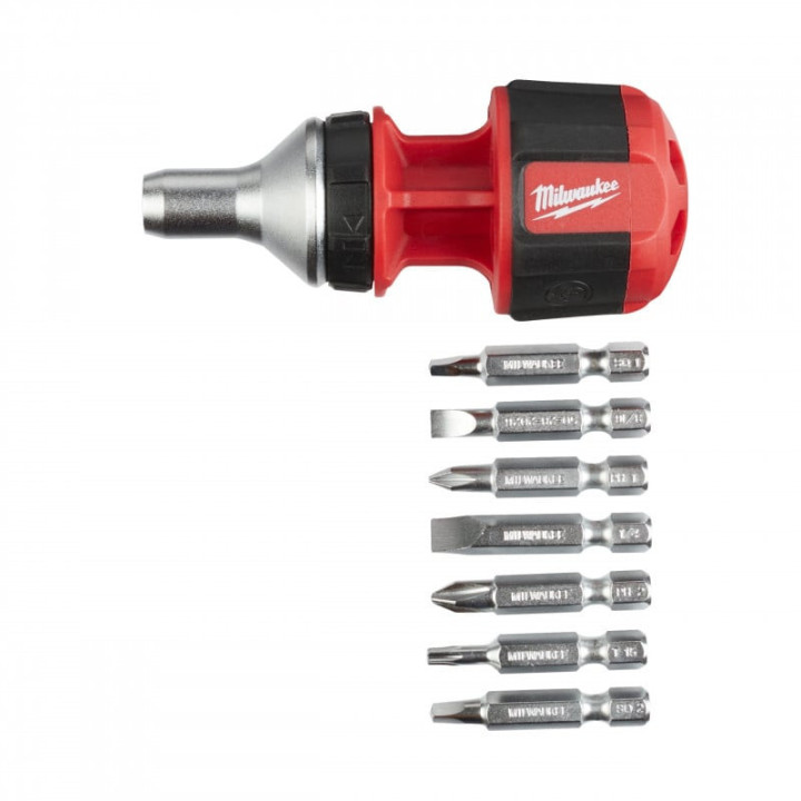 Tournevis compact à cliquet 8 en 1
