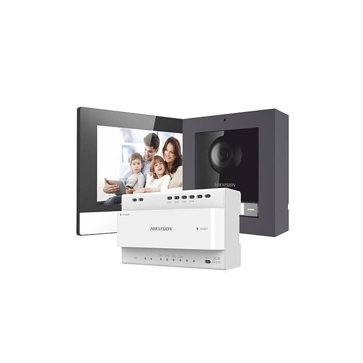 DS-KIS702EY-KIT 2Fils ,2MP,146°,IR,I/O