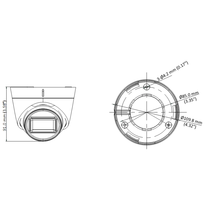 Ds-2Ce78H0T-It3E28Mm Caméra Turret Turbo 2.8Mm, 40Mir Ip67 Poc