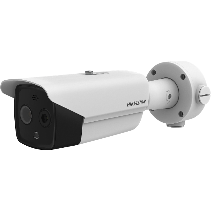 Caméra bi-spectre thermique et optique avec détection incendie, alarme intégrée et analyse périmétrique intelligente. (DS-2TD261