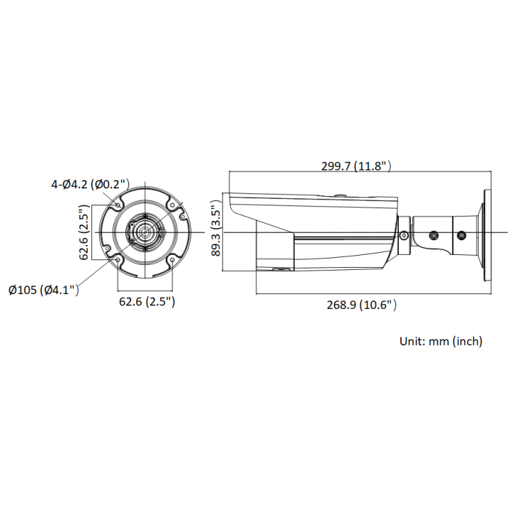 Caméra Bullet Fixe 4 Mp Acusense Avec Détection Intelligente Et Haute Résistance Aux Intempéries.