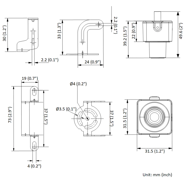Ds-2Cd2D25G1/M-D/Nf28Mm Caméra Ip Discrète Déportée