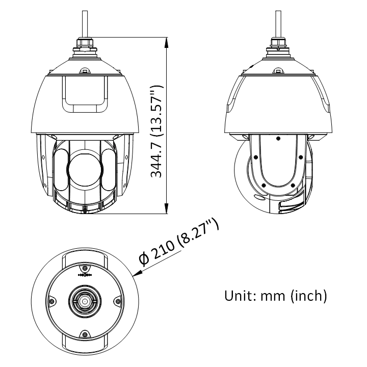 Ds-2De5425Iw-Aet5 Camera Ip Dome 4Mp Varifocale, Ip66, Ir 150M, Wdr 120Db
