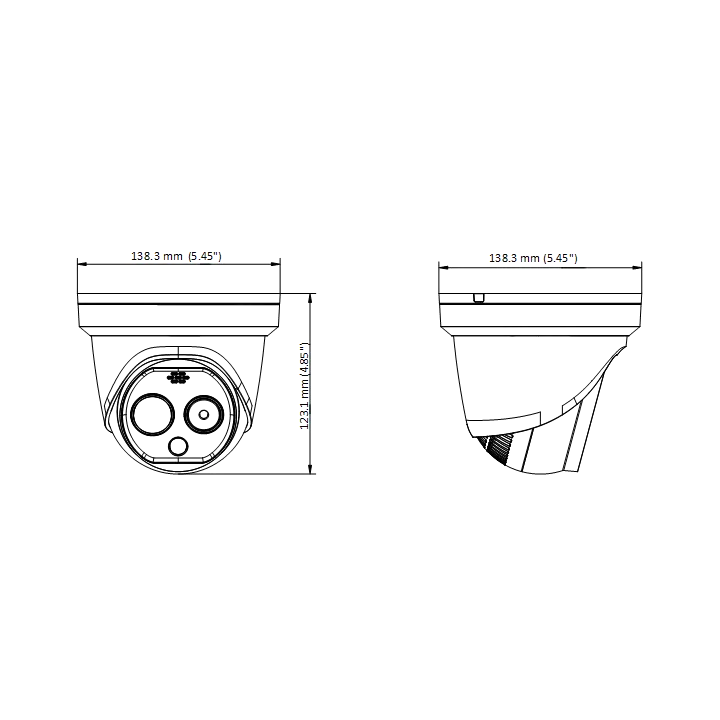 Ds-2Td1228-7/Qa Caméra Turret Bispectrum Périmétrique 4Mp 7Mm