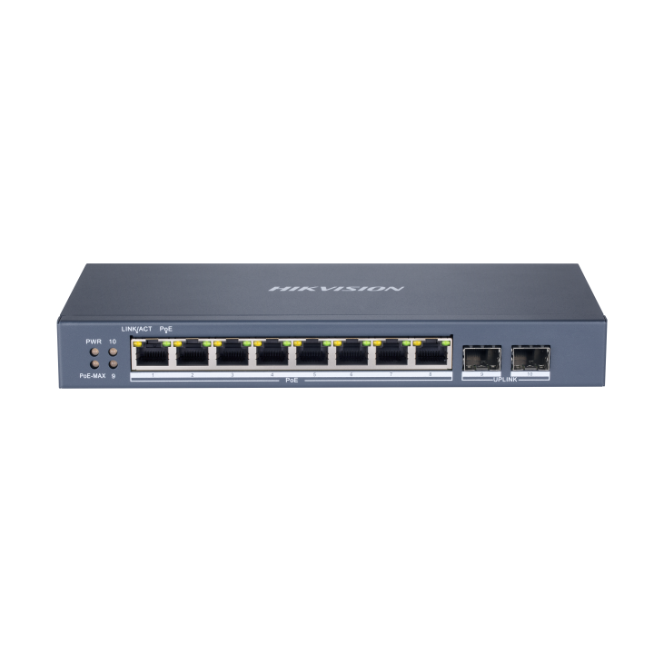 Ds-3E1510P-Si,L2, Smart Managed, 8 Gigabit Poe Ports, 2 Gigabit