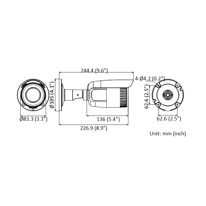 DS-2CD1643G2-IZ(2.8-12mm)(O-STD)1/3" Progressive CMOS, ICR,2560x