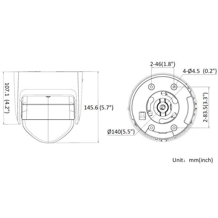 Ds-2Cd2347G2P-Lsu/Sl28Mmccolorvu Caméra Turret180,4Mp,130Db,Ip67,L