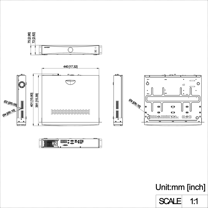DS-7732NXI-I4/S(E)NVR AcuS, 32-ch,4xSATA, 2x HDMI+VGA, 4K resol