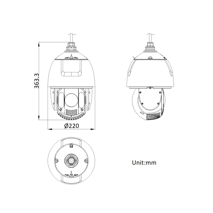 Ds-2De7A232Iw-Aebt5 Caméra 2Mp 25X, Ir200M, 240°/S, I/O 2/1, Ip66, Ik10