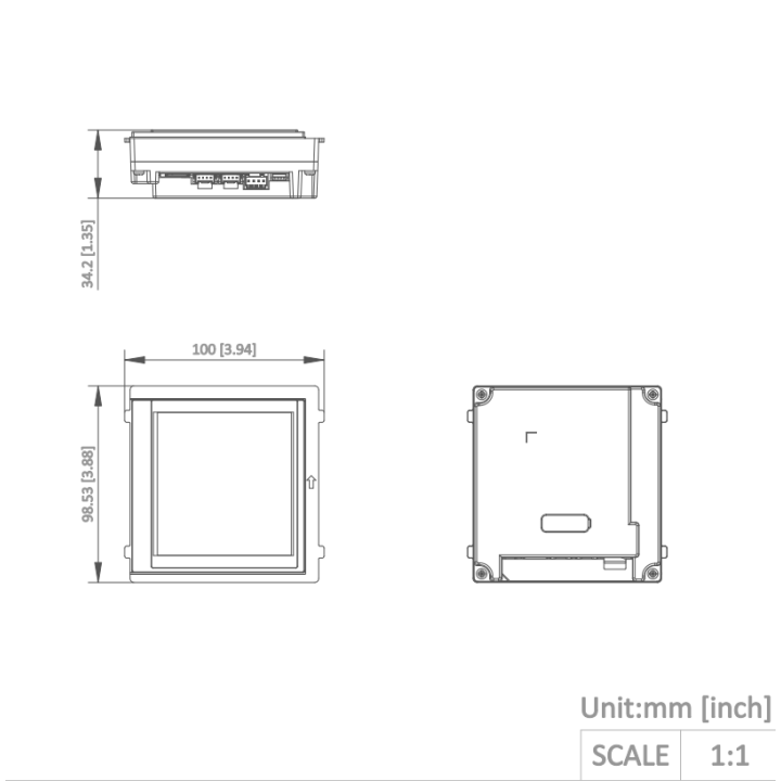 DS-KD-TDM 4 inch touch screen, IP65,IK8