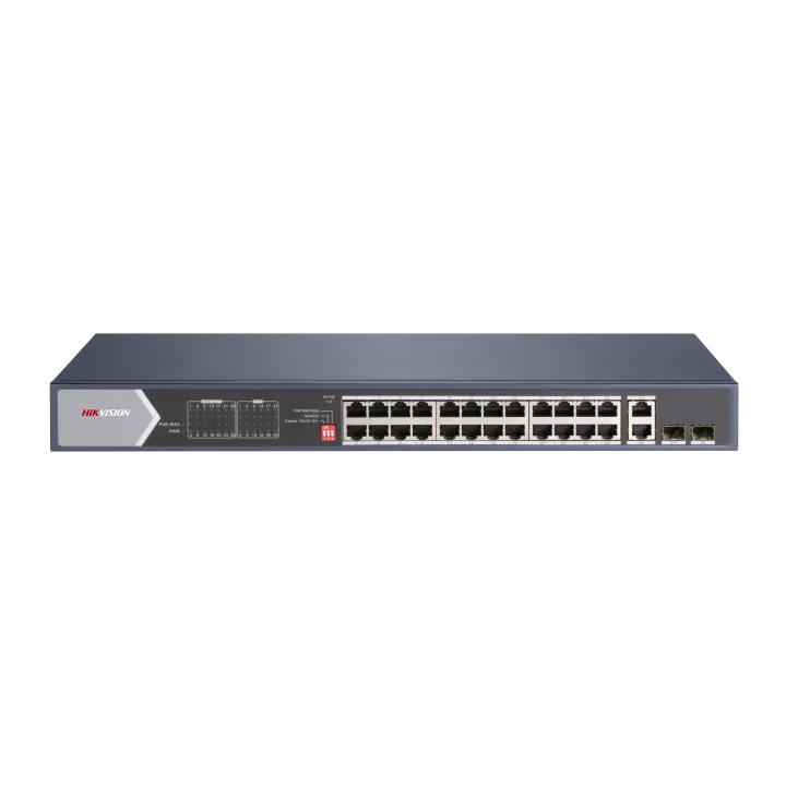 Ds-3E0528Hp-El2, Switch Poe Non Managed 24 Ports Rj45 Poe Ports, 2 Gigabit