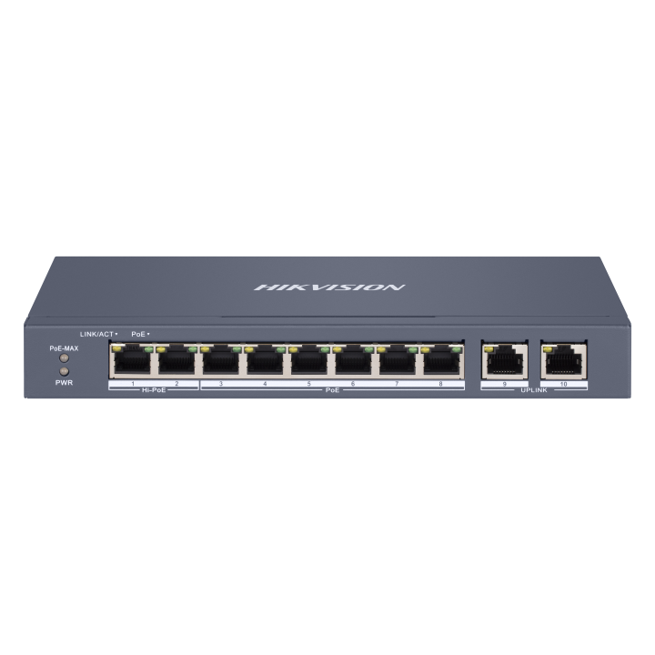 Ds-3E1310Hp-Ei L2, Smart Managed, 8 10/100M Rj45 Poe Ports