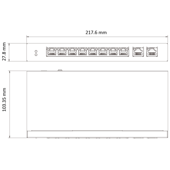 Ds-3E1310Hp-Ei L2, Smart Managed, 8 10/100M Rj45 Poe Ports