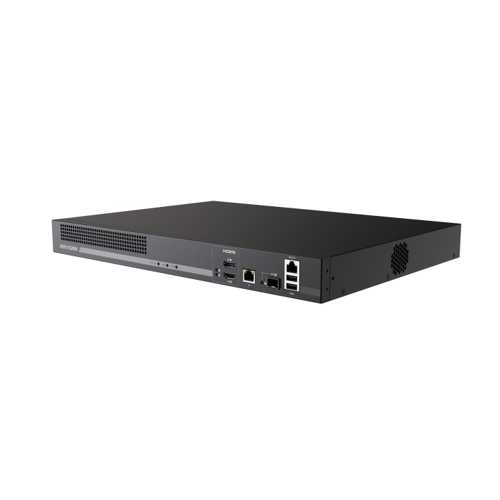 DS-6904UDI(B)Decoding 4-ch 12MP or 32-ch 1080P, build-in 16 port