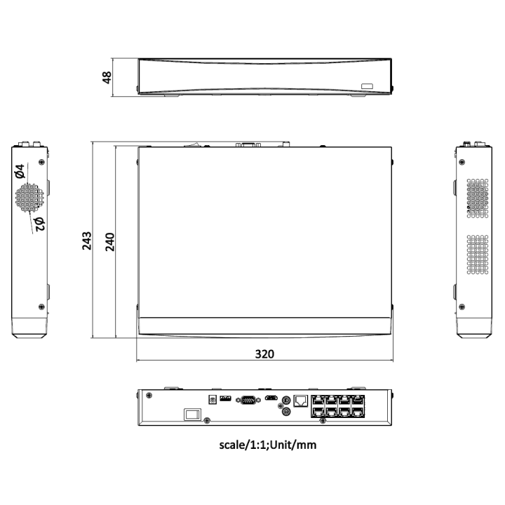 Ds-7608Nxi-K1/8P Nvr Acus,8-Ch/8Poe,Resol8Mp,H265