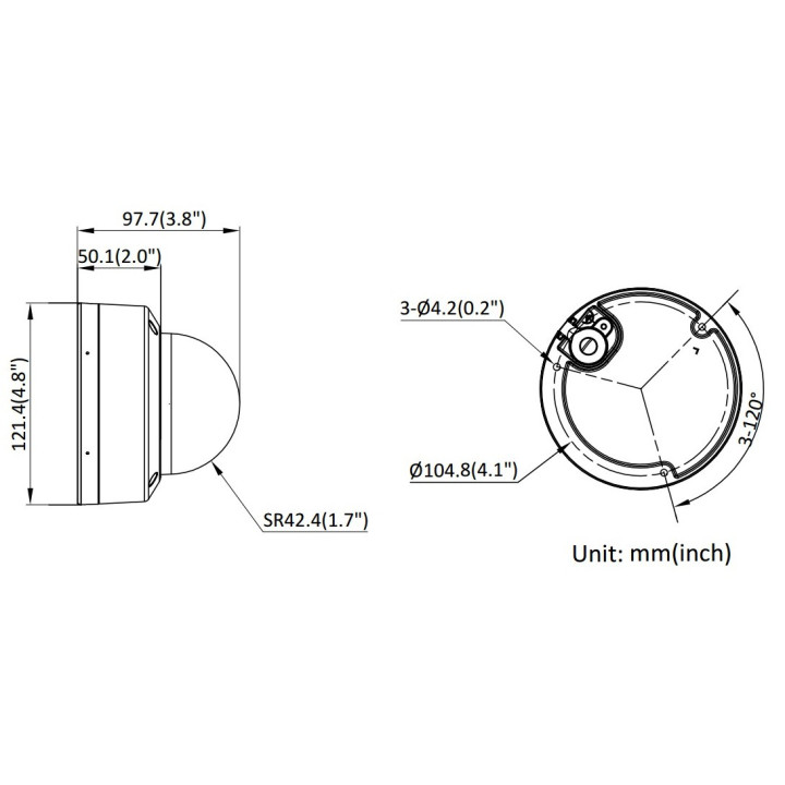 DS-2CD1123G2-LIU(2.8mm) Dome, 2 MP, Fixed Lens, Normal, 21-50m