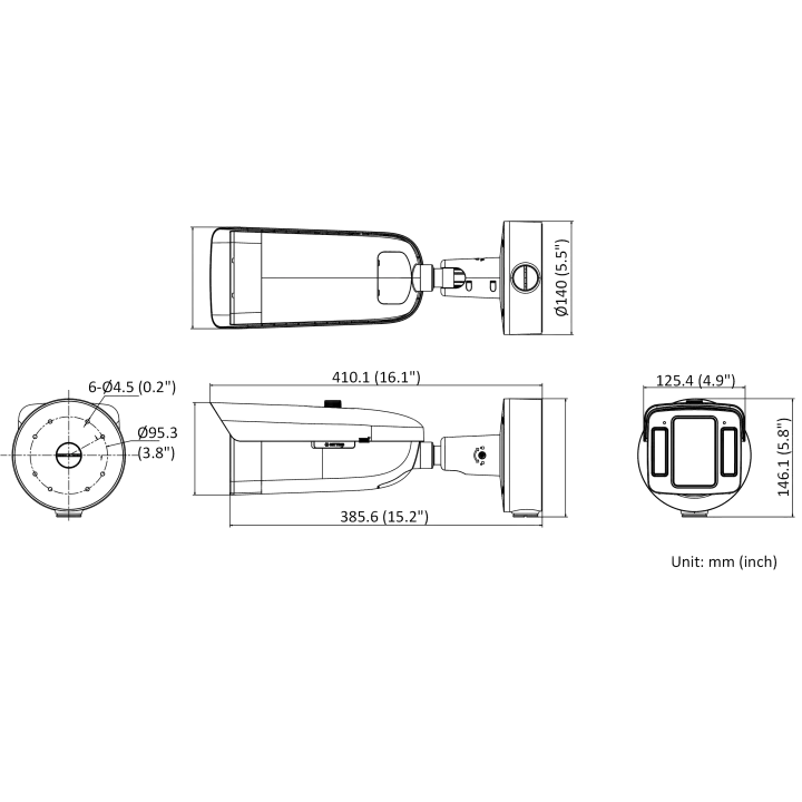 Ids-2Cd8A46G2-Xzhsy0832/4 Caméra Bullet 4Mp Deepinview Multi-Sensor