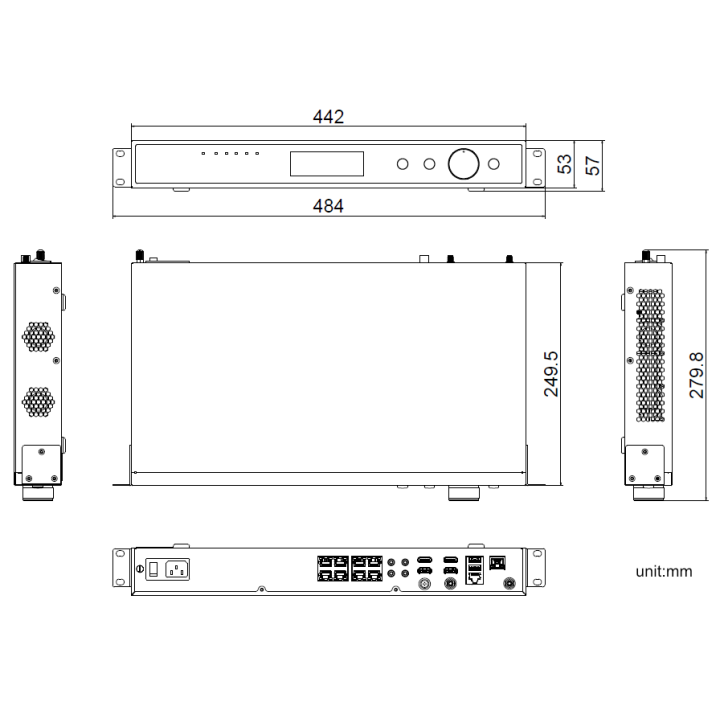 Contrôleur Led Full Hd – 8 Port Gigabit, Jusqu’À 3840 × 1080 @ 60 Hz
