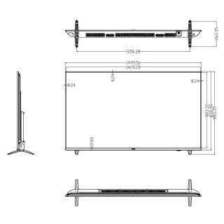 Ds-D5065Uc-C 65" 4K, Hdmi2, Vga1, Usb1, Build-In Speaker, 350