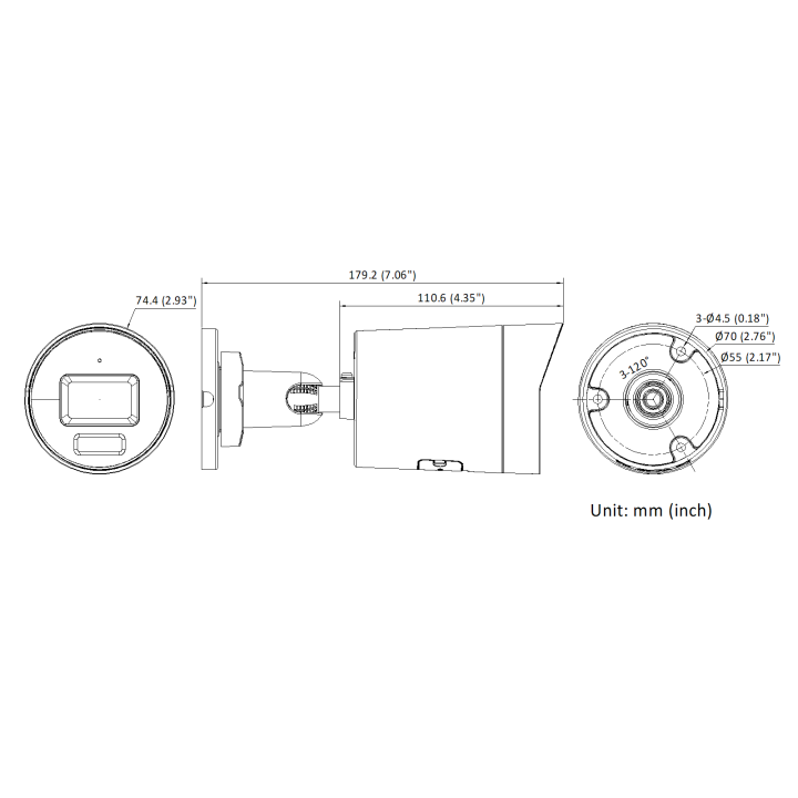 Ds-2Cd2087G2H-Liu/Sl28Mmefbullet, 8 Mp, Fixed Lens, Colorvu