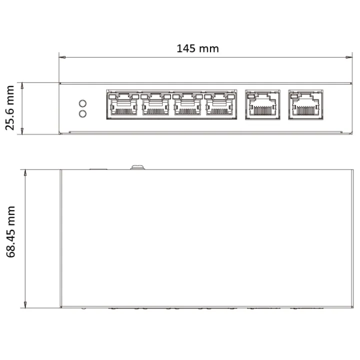 Ds-3E1106Hp-Ei Switch Manageable 4 Ports Poe + 2 Ports Rj45, Plug & Play 300M