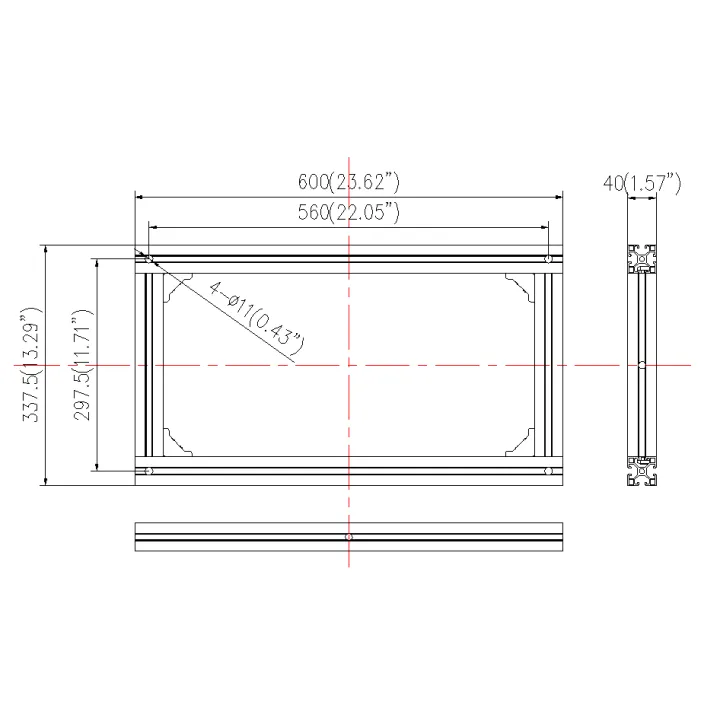 Ds-Dl116033W Support Cadre Pour Mur D'Images 1X1 For Ds-D4209-Hwf, Ds-D4212Fi-Gwf/Cwf