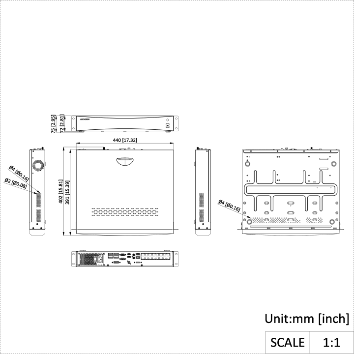 DS-7732NXI-I4/16P/S 32-ch 1U 16 POE AcuSense 4K NVR