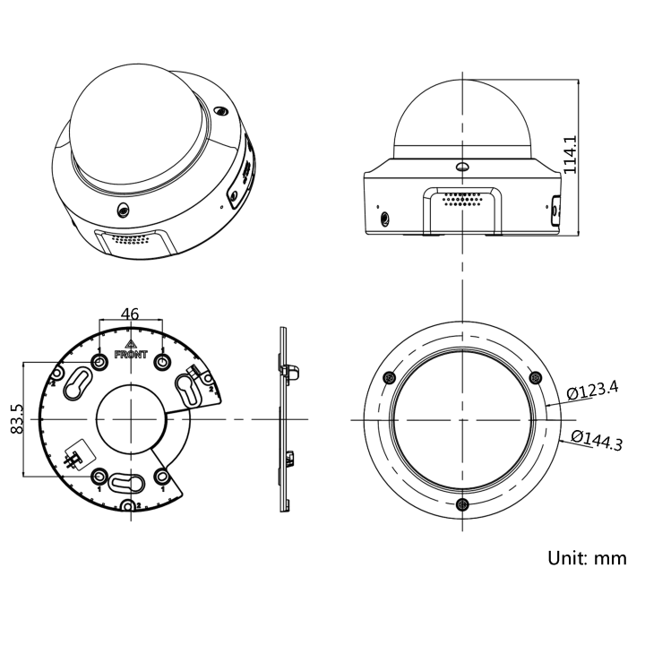 Caméra Dôme Motorisée 4 Mp Deepinview Avec Performance Ultra-Faible Luminosité Et Protection Renforcée Ids-2Cd7146G0-Izhsy2