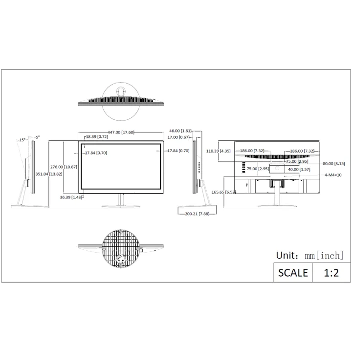 Ds-D5019S0-1P0 Moniteur 18.5, 1366X768, 1 Hdmi, 1 Vga, 24-7