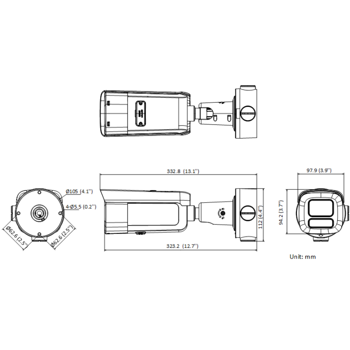 Caméra Bullet 8 Mp Acusense Varifocale – Darkfighter, Détection Intelligente, Ip67/Ik10 O-Std